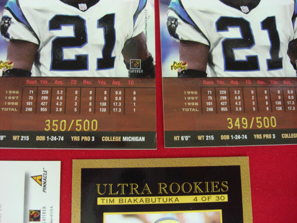Tim Biakabutuka Card Lot (7 Cards) - Rookie, Foil, Inserts & Premium! PANTHERS