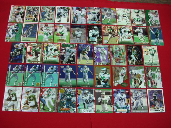 Fred Barnett Philadelphia Eagles Football Card Collection (47 Cards) - Rookies, Parallels, Die-Cuts & More