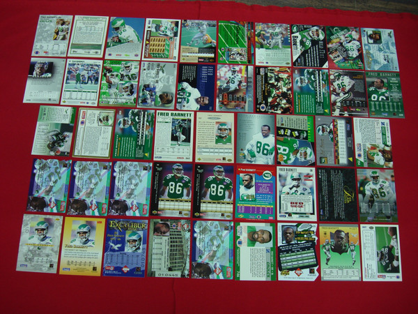Fred Barnett Philadelphia Eagles Football Card Collection (47 Cards) - Rookies, Parallels, Die-Cuts & More