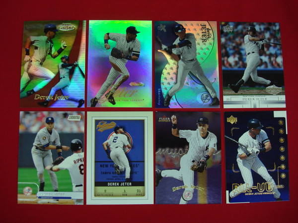 Derek Jeter Premium Baseball Card Lot (8 Cards) - New York Yankees