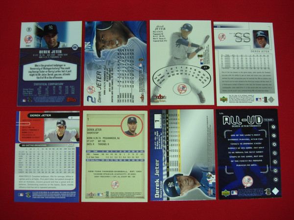 Derek Jeter Premium Baseball Card Lot (8 Cards) - New York Yankees