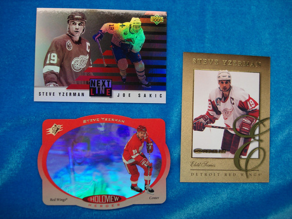 Steve Yzerman Insert Card Collection (3 Cards) - Hockey Memorabilia