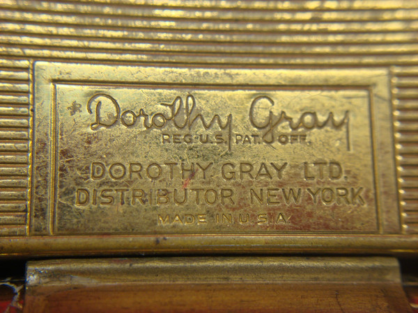 Vintage Dorothy Gray Makeup Compact - Gold-Plated, Lipstick Holder, Excellent Condition