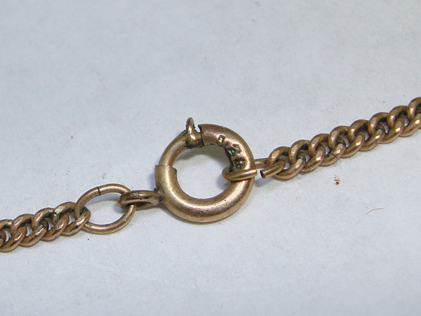 Vintage Lucite Heart Necklace with Cross, Gold-Filled Chain (1940s-50s)