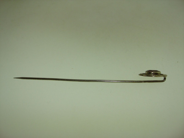 Antique Art Deco 10K Gold Filigree Amethyst Stick Pin | Vintage Estate Jewelry