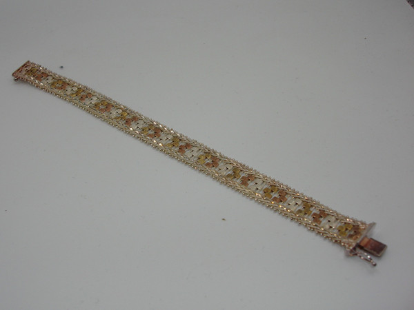 DL Vermeil Sterling Silver Topaz & Diamond Accent Bracelet | 2ctw