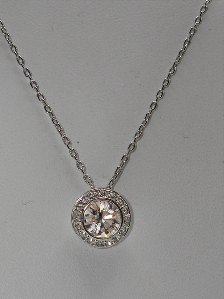 Swarovski Crystal Pendant Necklace (1.5+ CTW) - Sparkling CZ, Mint Condition