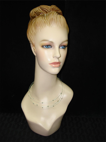 Authentic Milor Italy Sterling Silver 3-Strand Choker Necklace (16