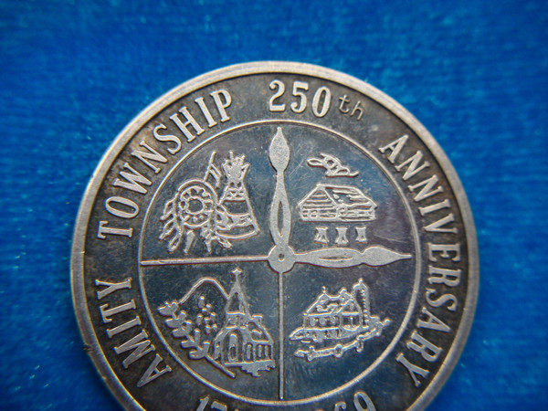 1969 Amity Township PA 250th Anniversary .999 Fine Silver Medal - Collectible Souvenir