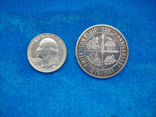1969 Amity Township PA 250th Anniversary .999 Fine Silver Medal - Collectible Souvenir
