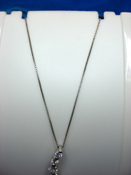 Sterling Silver Journey Pendant Necklace with Diamonds - Pre-Owned