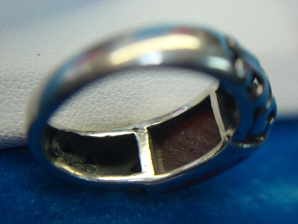 Sterling Silver Red Coral Ring - Size 6 1/2 - Vintage Design