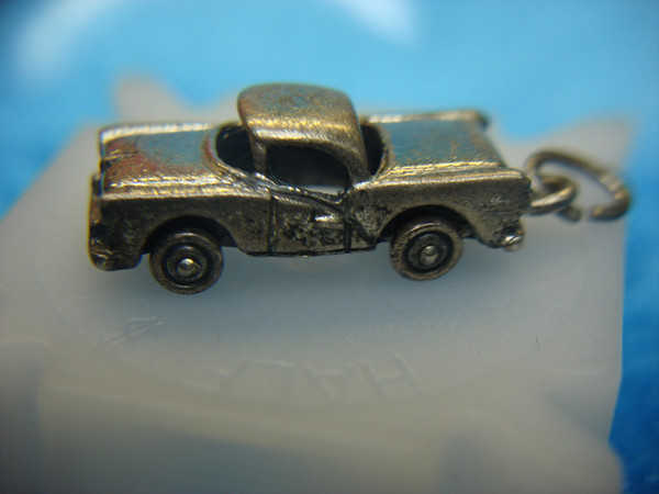 Vintage Sterling Silver Hot Rod Charm - 3D Jaloapy Car Charm Bracelet