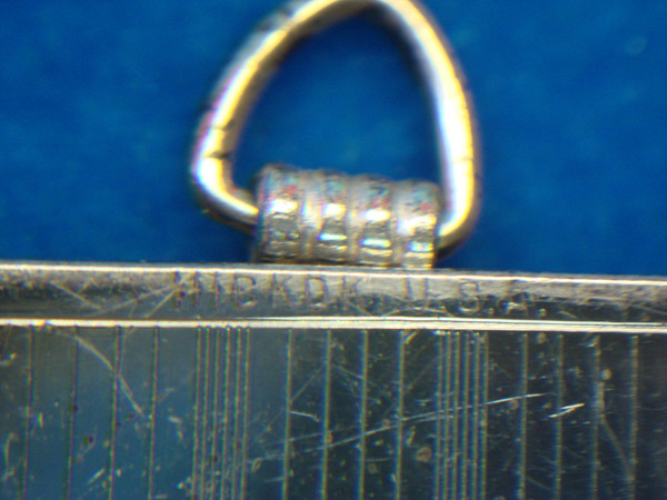 Vintage Hickok Sterling Silver & 10K Gold Pocket Knife Watch Fob - Art Deco Design