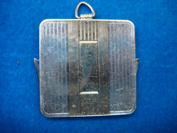 Vintage Hickok Sterling Silver & 10K Gold Pocket Knife Watch Fob - Art Deco Design