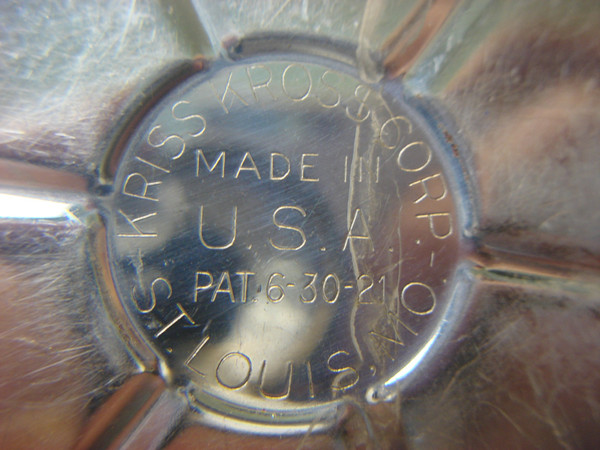 Vintage Kriss Kross Hand Crank Razor Sharpener - Chrome Steel, St. Louis Estate Find