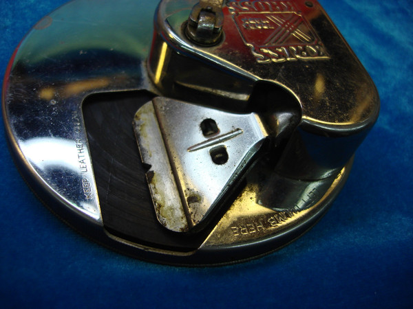 Vintage Kriss Kross Hand Crank Razor Sharpener - Chrome Steel, St. Louis Estate Find