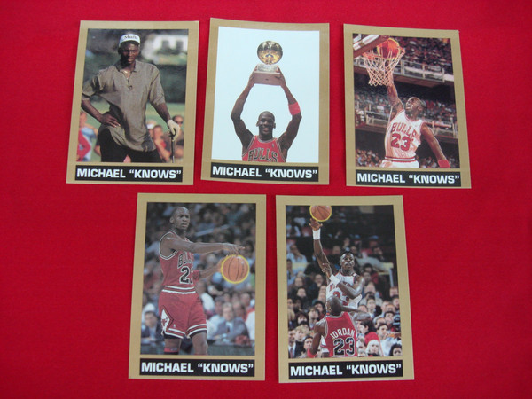 Vintage Michael Jordan Sports Card Lot (5 Cards) - Broder Type Design
