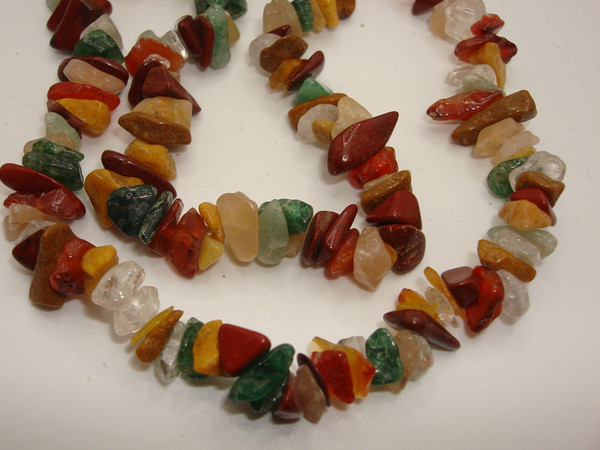 Vintage Mid-Century Gemstone Choker Necklace | 18 Inch Statement Piece