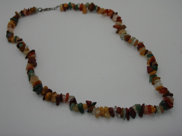 Vintage Mid-Century Gemstone Choker Necklace | 18 Inch Statement Piece