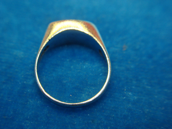 Vintage Sterling Silver Malachite Ring, Size 4 1/2, Mexican Made