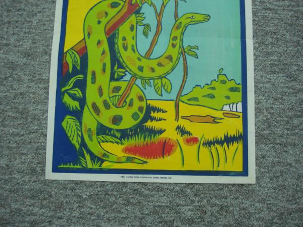 Vintage Kelly Morris Circus Poster - Captain Enger Lion Tamer & Snake 1952