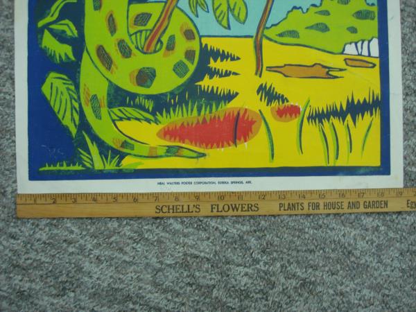 Vintage Kelly Morris Circus Poster - Captain Enger Lion Tamer & Snake 1952