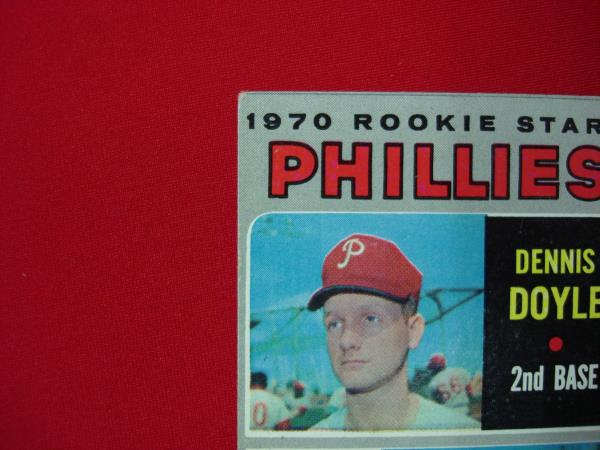 1970 Topps Baseball Larry Bowa RC, Dennis Doyle RC Phillies #539 - Nice Condition