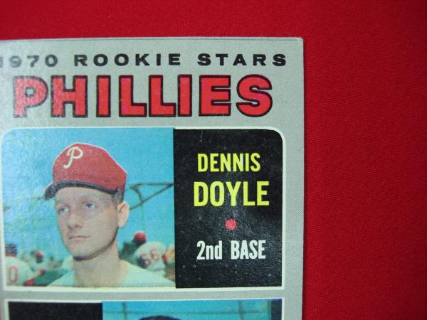 1970 Topps Baseball Larry Bowa RC, Dennis Doyle RC Phillies #539 - Nice Condition