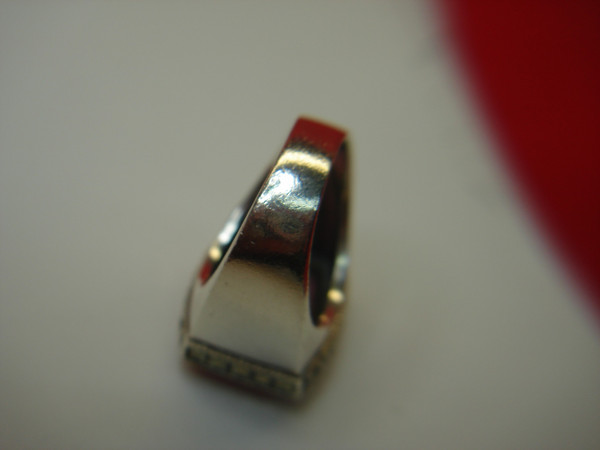 Vintage Sterling Silver Ring with Pink Stone & Marcasites (Size 7)