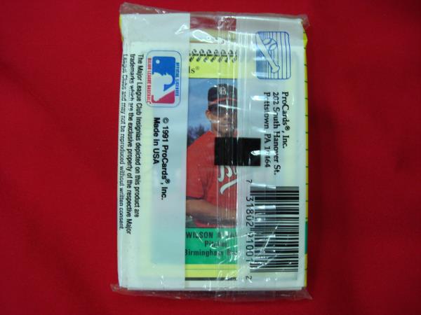 1991 Birmingham Barons Wilson Alvarez & Derek Lee Pro Cards Sealed Set - Minor League Baseball Memorabilia