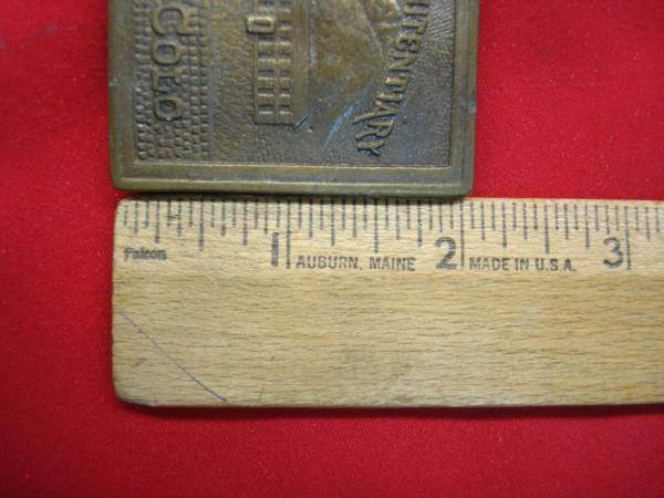 Vintage Colorado State Penitentiary Western Belt Buckle - Brass, 1 3/4 Inch