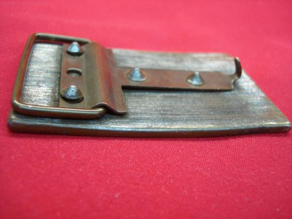 Vintage Colorado State Penitentiary Western Belt Buckle - Brass, 1 3/4 Inch