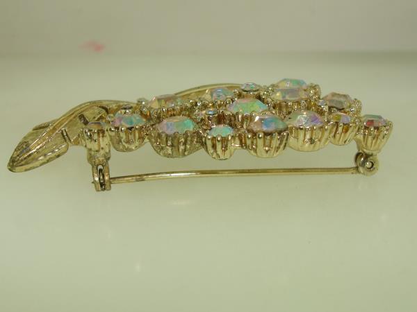 Vintage Coro Pegasus Aurora Borealis Rhinestone Brooch (1950s)