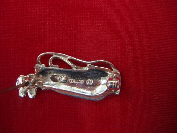 Vintage Sterling Silver Golf Club & Bag Pin - 18K Marked, Unique Gift for Golfers