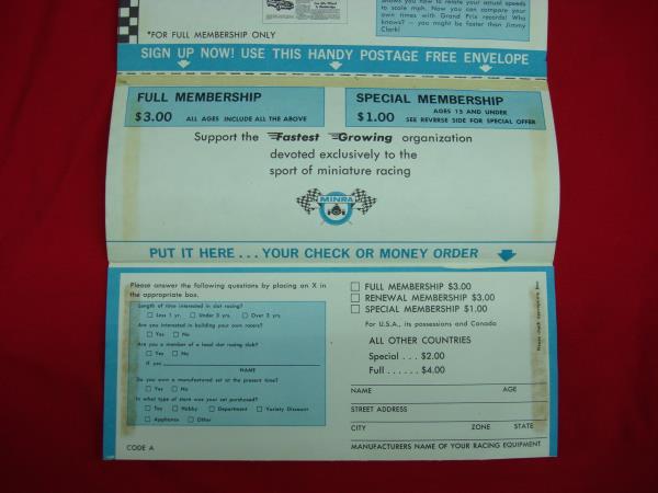 Vintage MINRA Slot Car Flyer (1960s) - Collectible Motorsport History