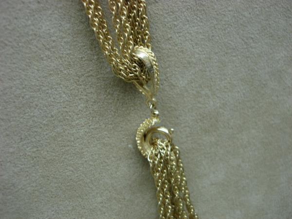 Vintage 1970s Gold Tone Chain Necklace with Filigree Beads Pendant - Unique & Desirable