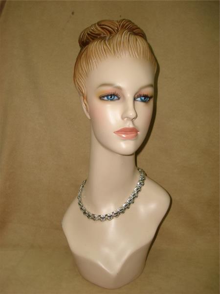 Vintage Coro Choker Necklace - Brushed & Bright Silver Links (18