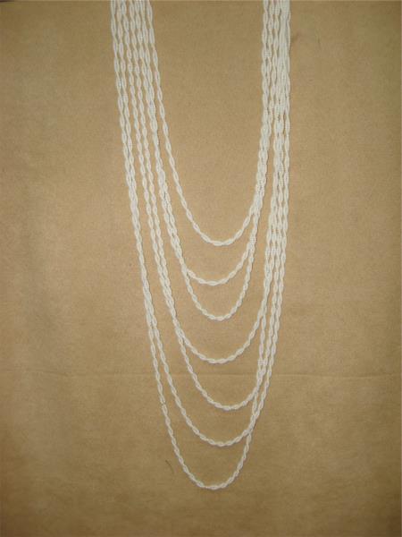Vintage 1930s-40s Pearl Rondelle Necklace | 14 Strands, Gold Tone Clasp