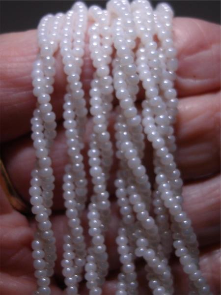 Vintage 1930s-40s Pearl Rondelle Necklace | 14 Strands, Gold Tone Clasp