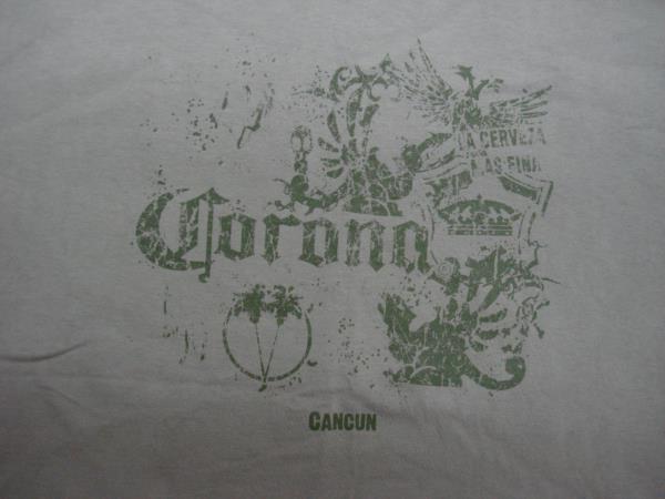 Vintage Corona Cancun T-Shirt (80s/90s) - Size Large, Weathered Look
