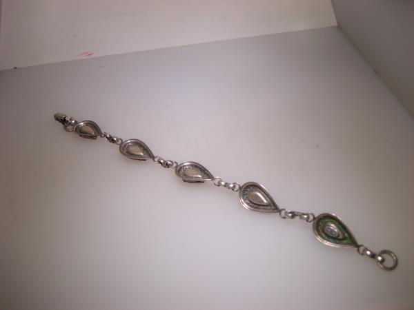 Vintage Sterling Silver Hematite Bracelet | 5 Carat Faceted Gemstones (6.25 inches)