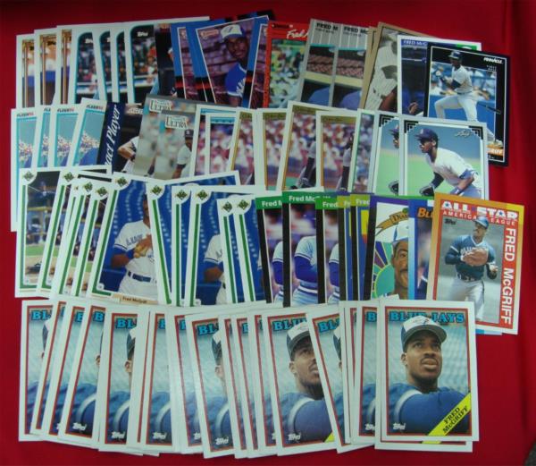 Fred McGriff 90+ Card Collection (Late 80s - Early 90s) *Blue Jays & Padres*  - Great Value Lot