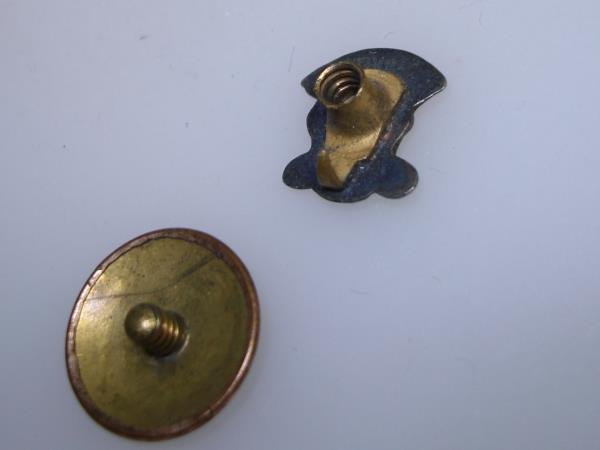 Antique Sterling Silver Ben Franklin Collar Button | L.D. Anderson, Reading PA