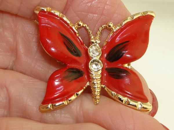 Vintage Cloisonne Enamel Butterfly Pin Set of 4 - Colorful & Unique