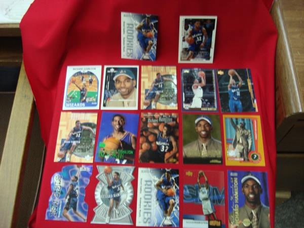 Richard Hamilton Wizards Basketball Card Collection (17 Cards) - Rookies, Premiums, Inserts & 2nd Year