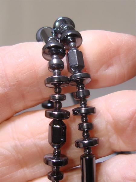 Vintage Hematite Necklace | Unique Assorted Shapes & Sizes | Genuine Stone
