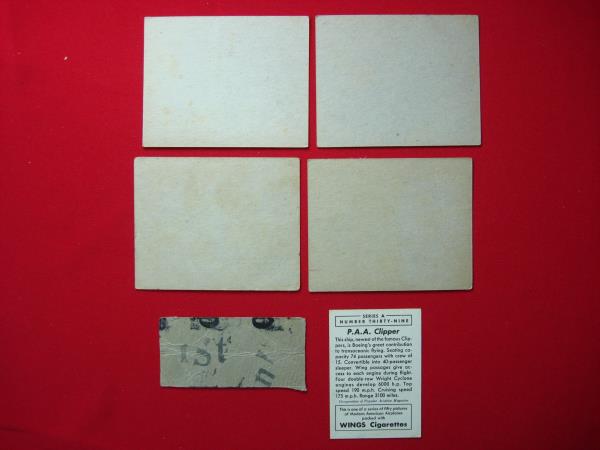 Vintage Airplane Trading Cards (6-Card Lot) - Various Manufacturers & Types