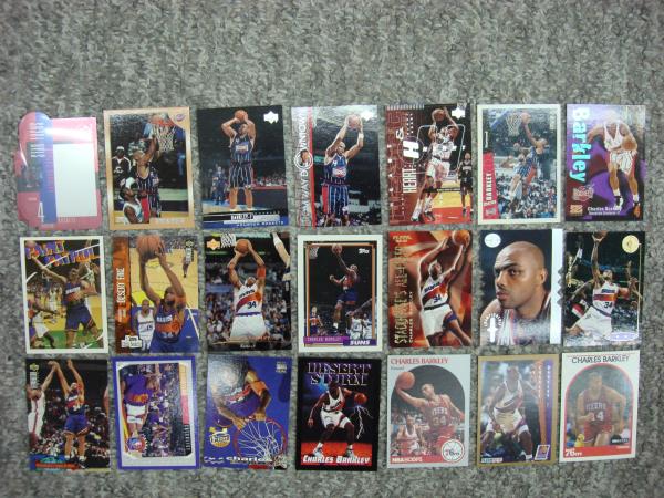 Charles Barkley Rookie Cards & Premium Inserts: 21-Card Lot (Sixers, Rockets, Suns)