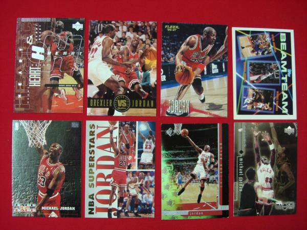 Rare Michael Jordan Chicago Bulls Card Lot (8 Cards) - Premium Insertions & Premiums